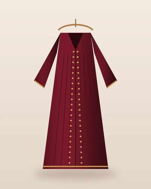 Burgundy Evening Abaya